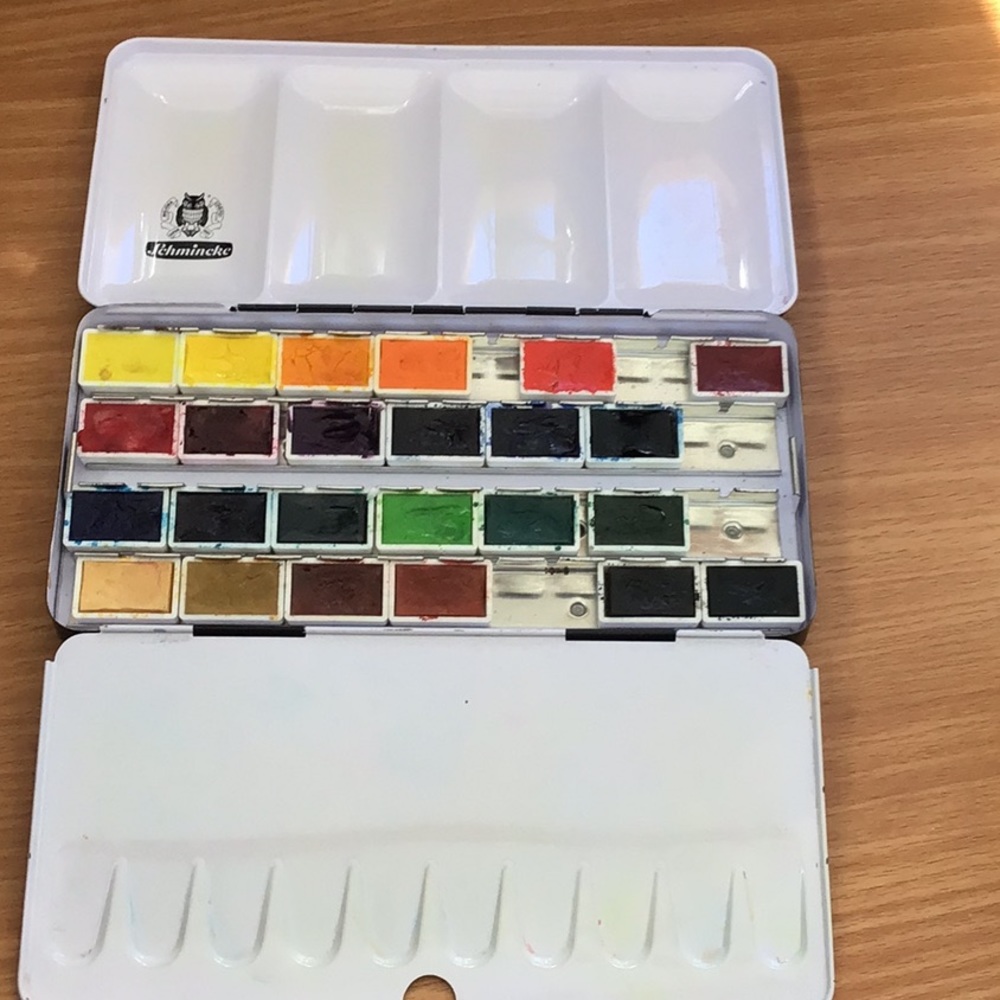 Schminke Watercolor Paint Metal Box Set, 24 full pans